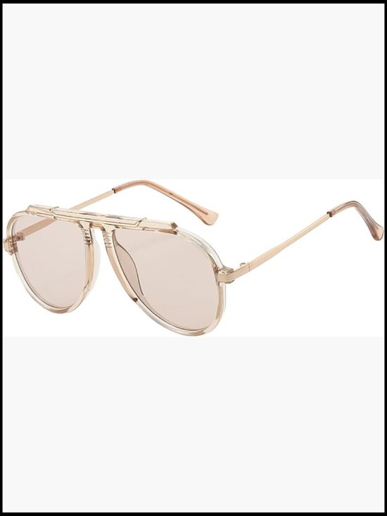 Oversized Aviator Sunglasses UV400 Protection Unisex Pilot Shades main image 6